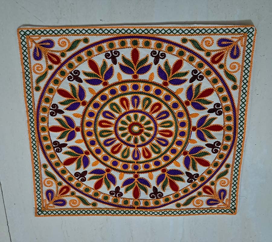 Embroidery Work Cotton Fabric Cushion Cover For Home Décor  GC-CC-128