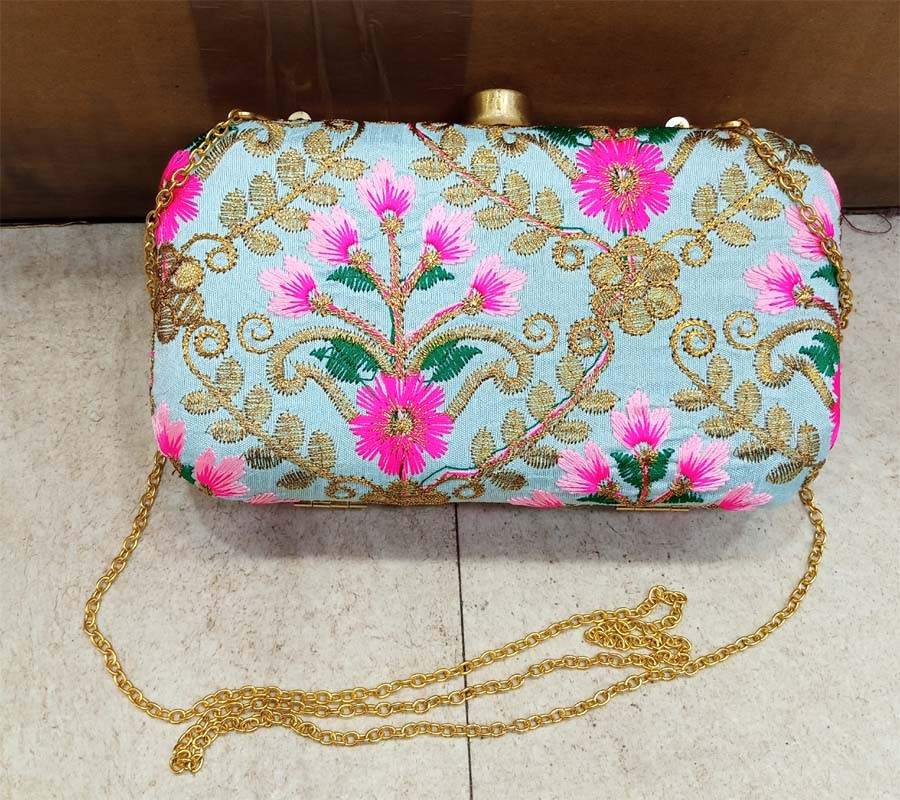 Women Fashion Embroidery Work Hand Clutch's  GC-BG-606