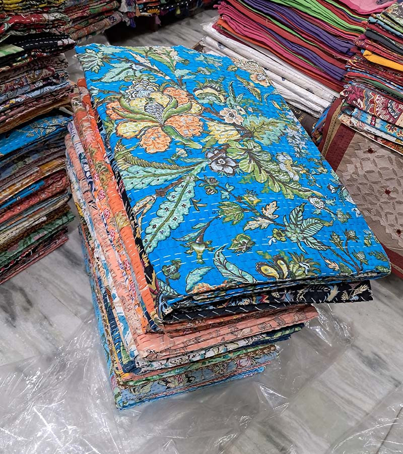 Home Decor Kantha Fabric Double Bedsheets GC-TPDB-317 Sze (210cmX240cm)
