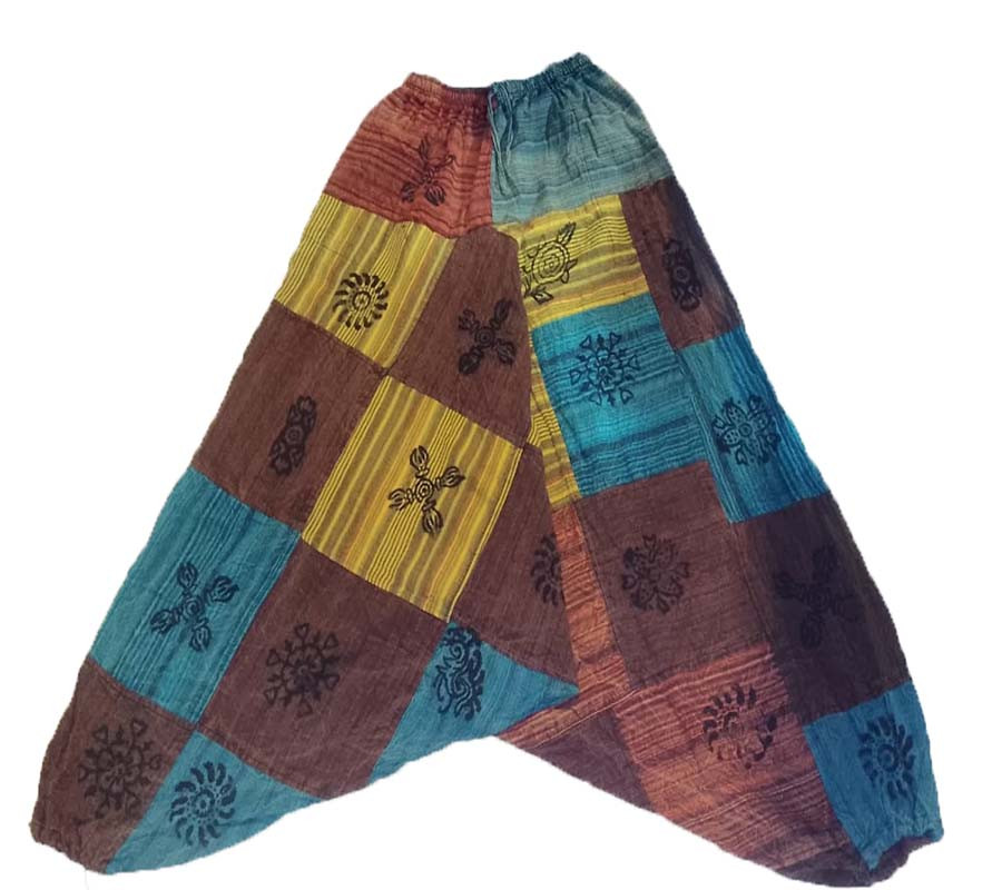 Tie-dye Cotton Patch Afghani Yoga Trouser  GC-AP-969