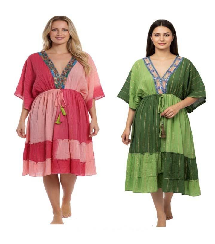 Viscose Frill Short Dress GC-AP-1634