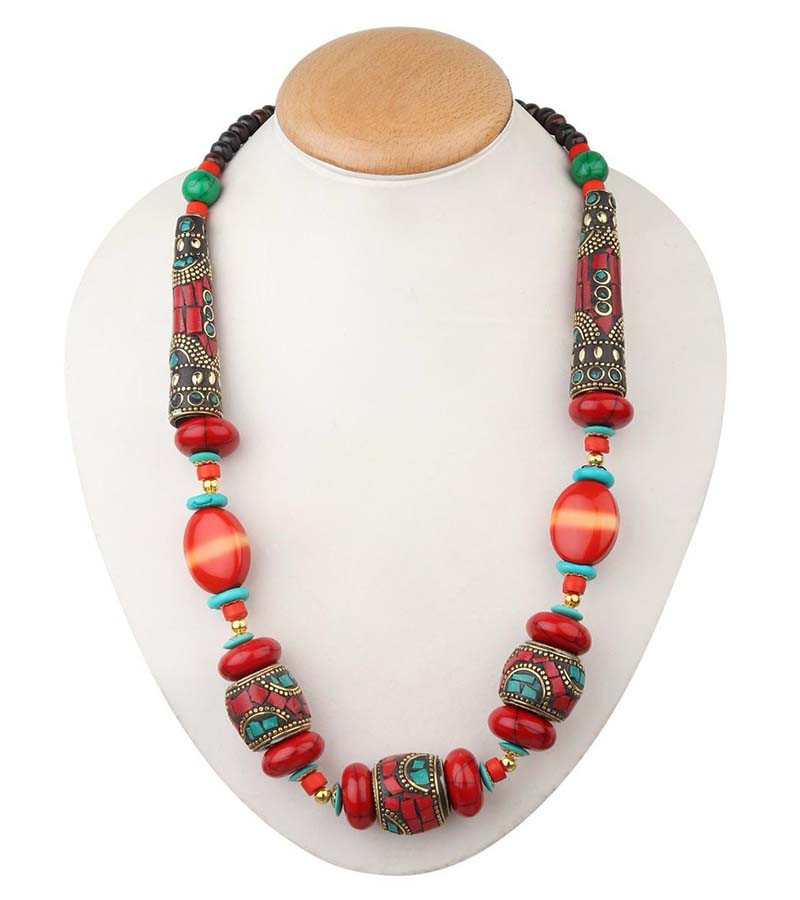 Mosaic Beads Necklaces GC-NK-543