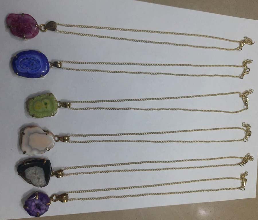 Stone Pendent Beads Necklaces GC-NK-233