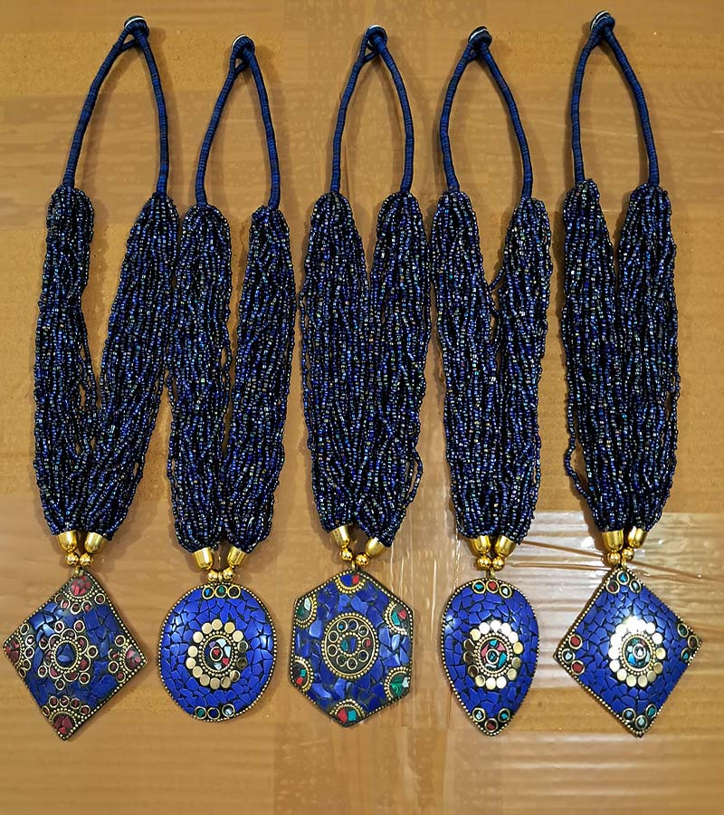 Mosaic Pendent Seed  Beads Necklaces GC-NK-550