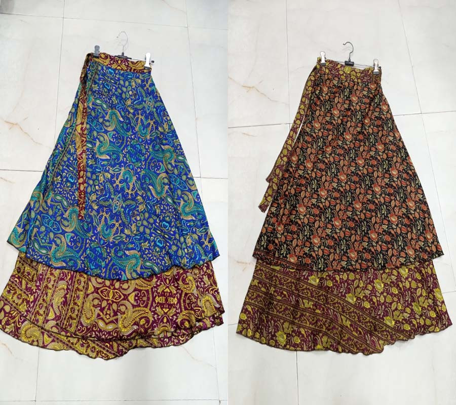 Sen Saree Poly-Silk Wrap Skirts GC-AP-845