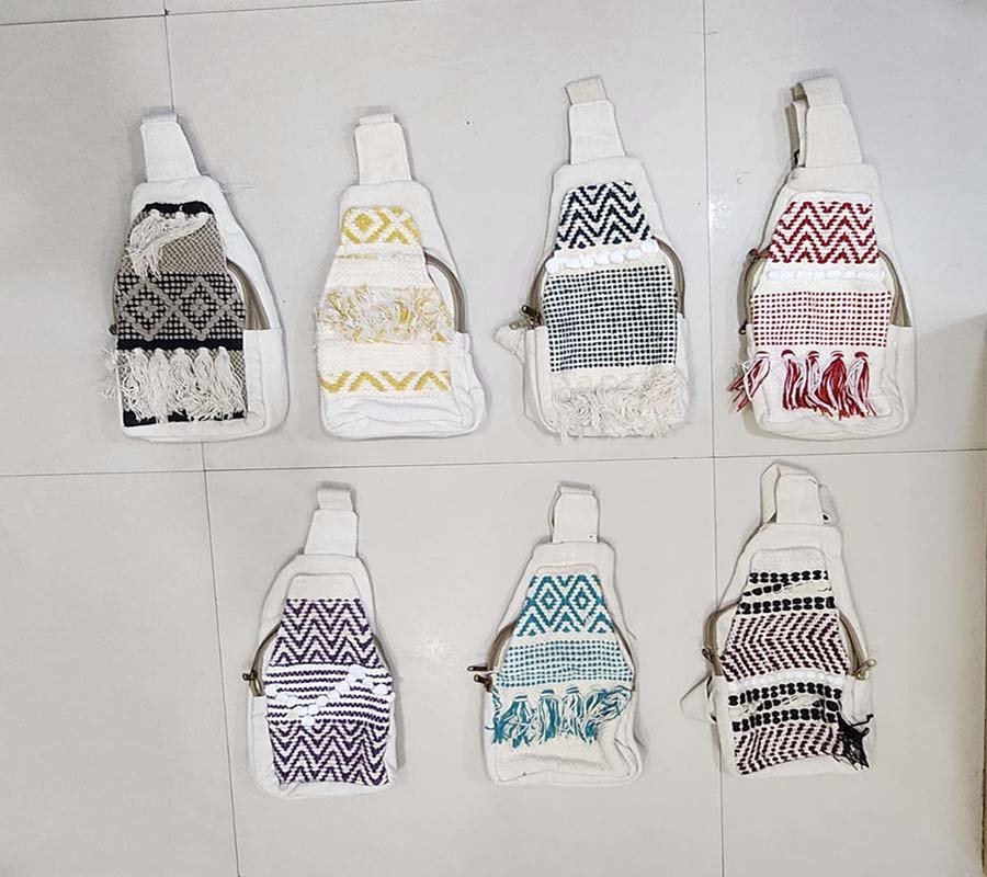 Hemp Cross Body Chest Bags BG-1145