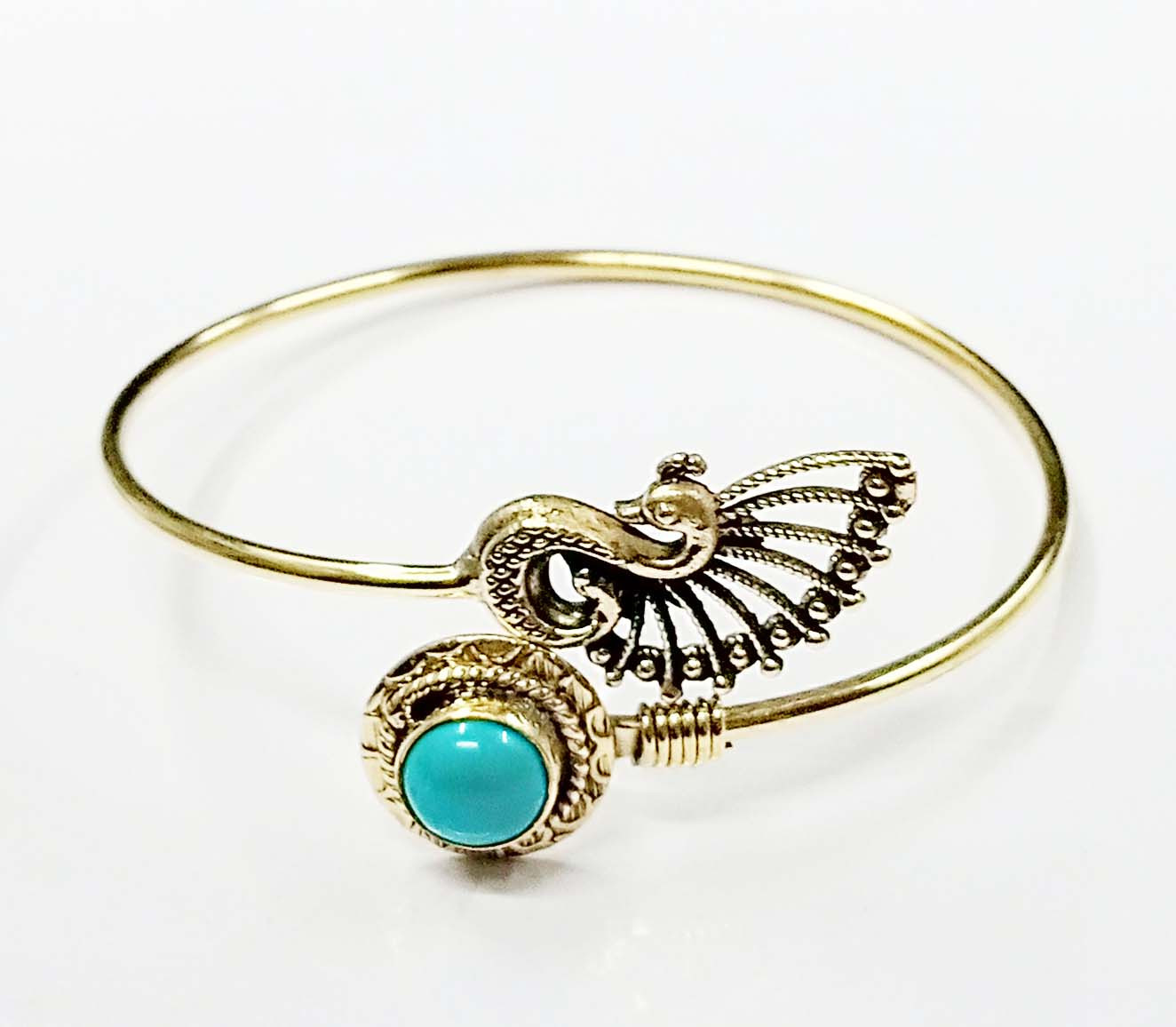 Stone Beads Brass  Bangle GC-BL-356