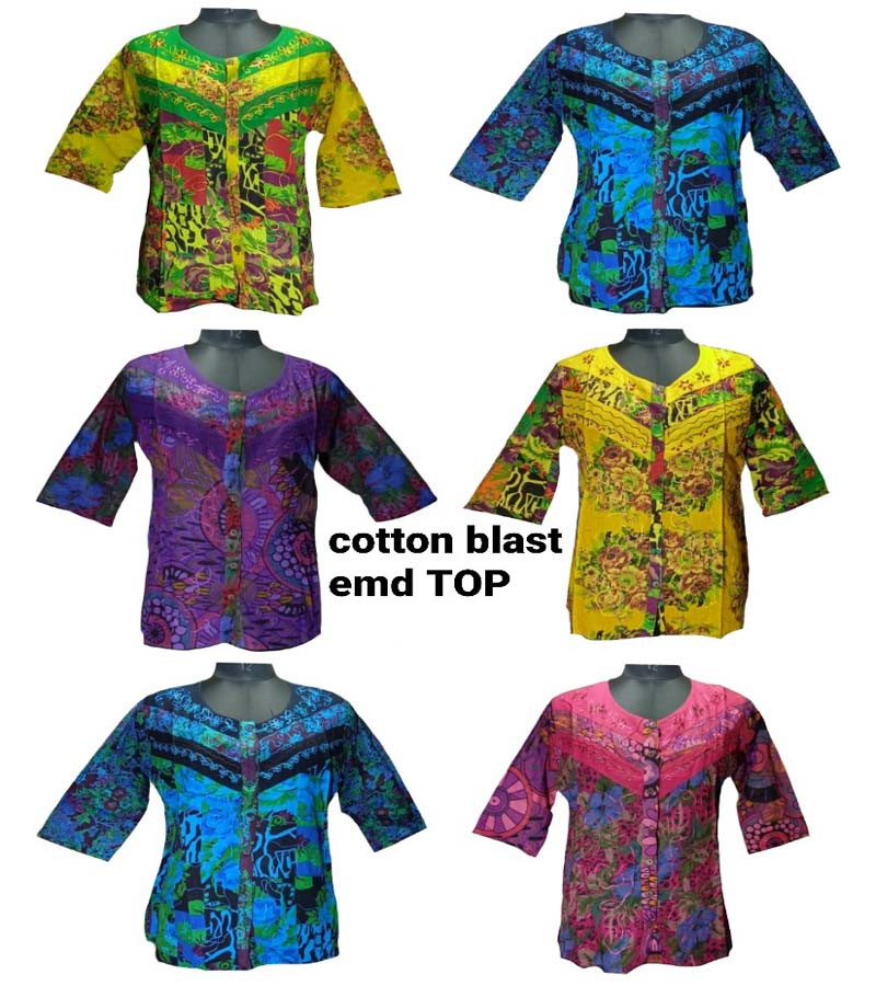 Cotton Embroidery Work Tops  GC-AP-1252