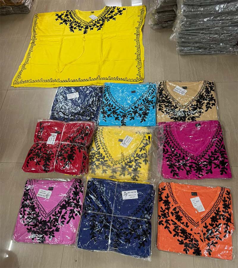 Embroidery Work Rayon Fabric Kaftan Free Size GC-AP-1536