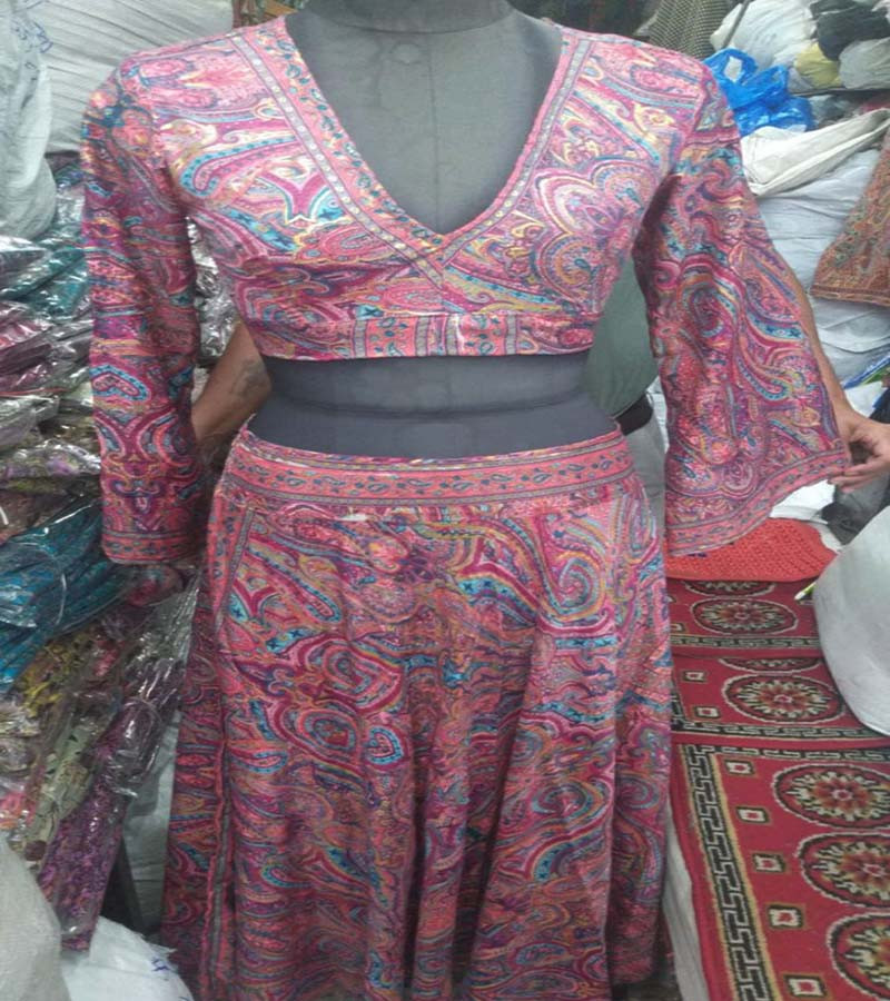 New Saree Fabric  Top And Skirts Sets GC-AP-1605