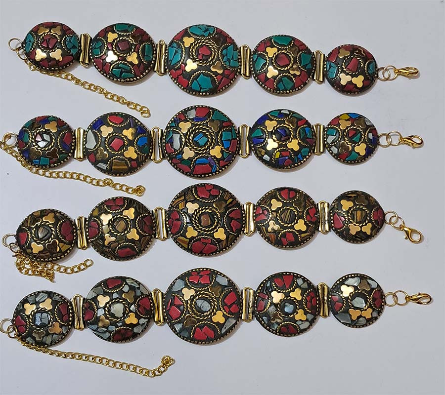 Boohoo Fashion Jewelry Mosaic Brass Beads Bracelets GC-BR-195
