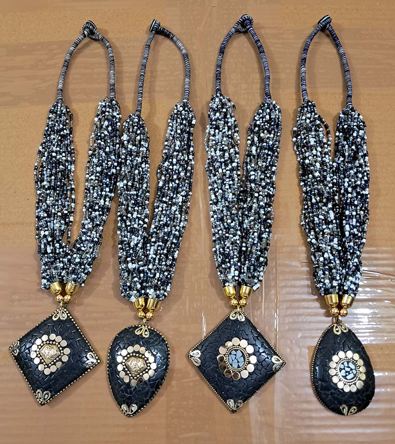 Mosaic Pendent Seed  Beads Necklaces GC-NK-549