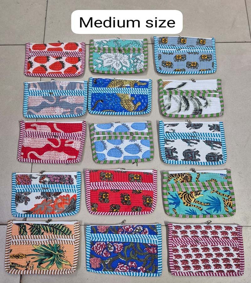 Medium Size Cotton Print coin Purses BG-1134