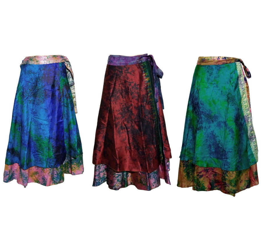 Silk Wrap Long Skirts GC-AP-1168