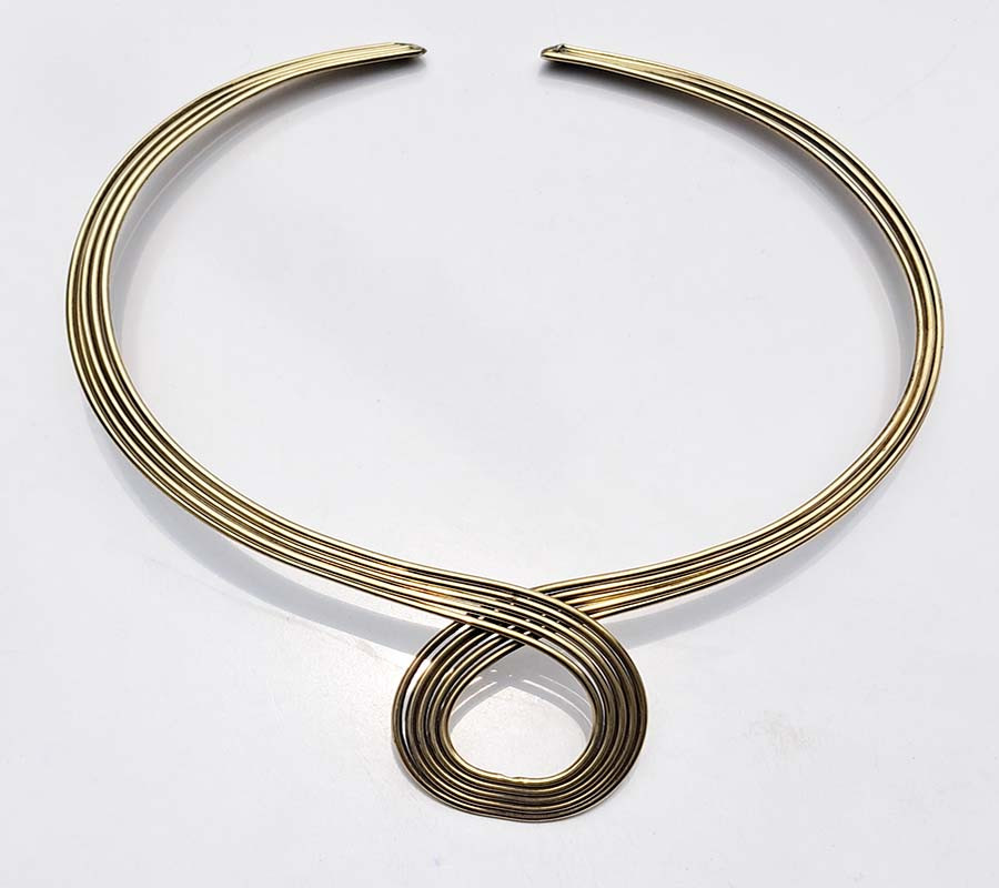 Metal Brass Choker Necklaces GC-NK-476