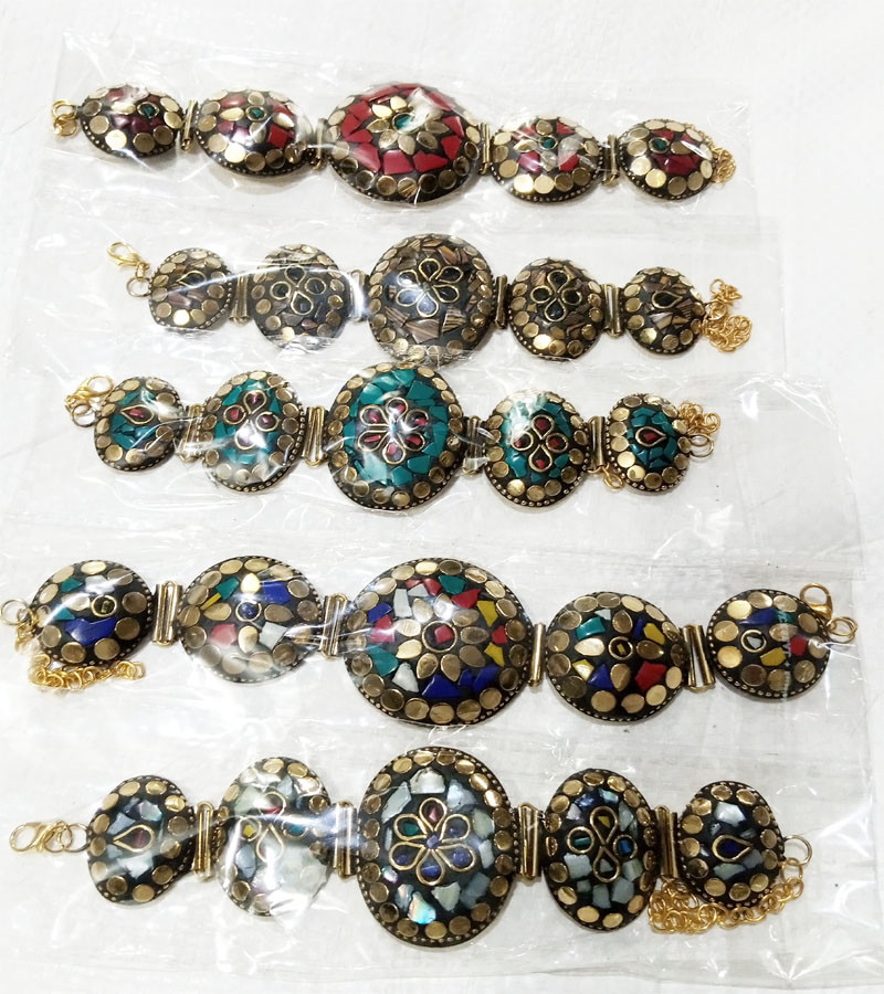 Mosaic Beads Brass Bracelets GC-BR-165