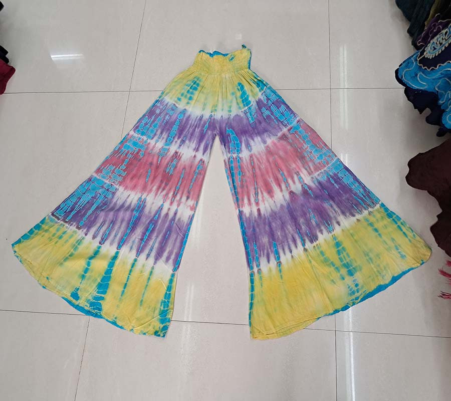 Rayon Tie-Dye Print Wild Leg Trouser GC-AP-1504