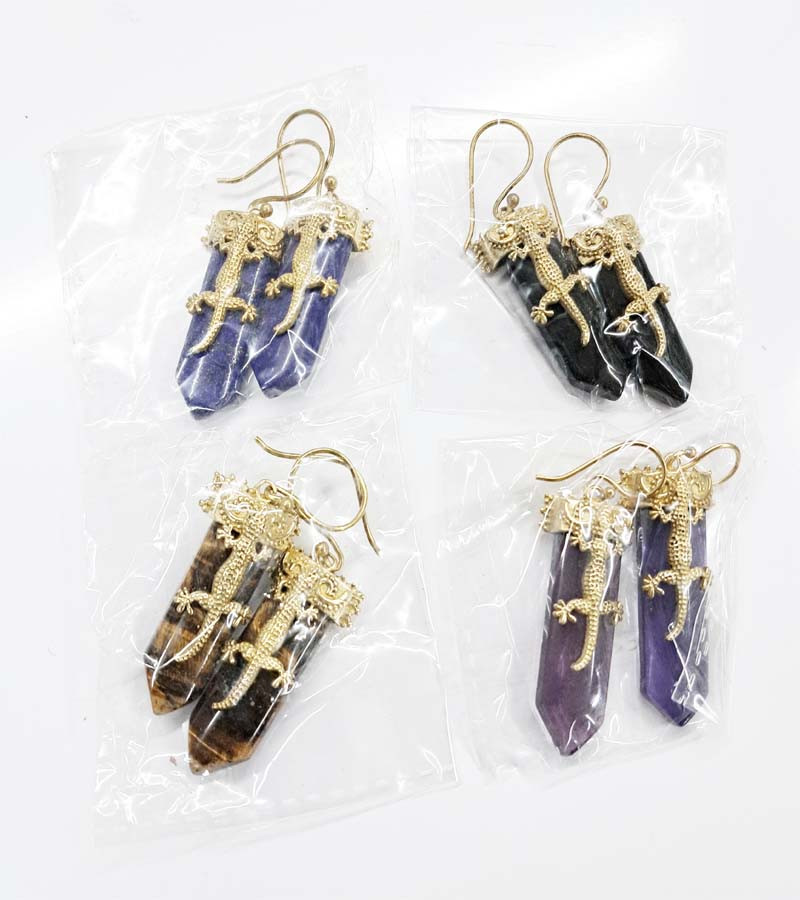 GS Metal Natural Stone Beads  Earrings GC-ER-463