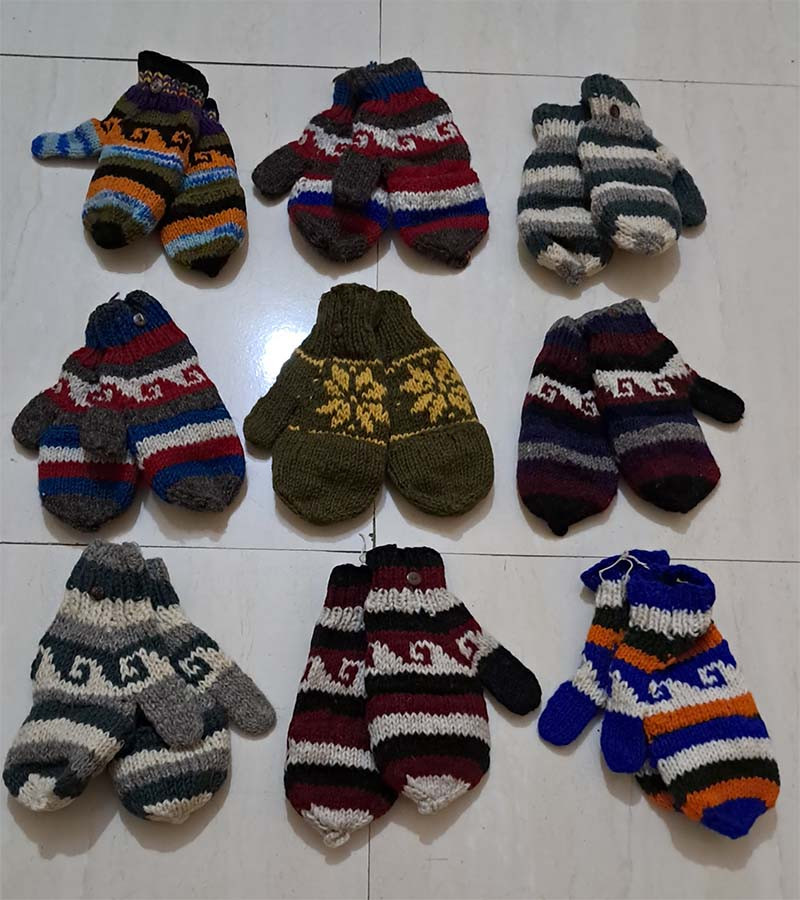 Wool Multi colors Adult Gloves Festival Travel Hygge Hippie  GC-AP-1618