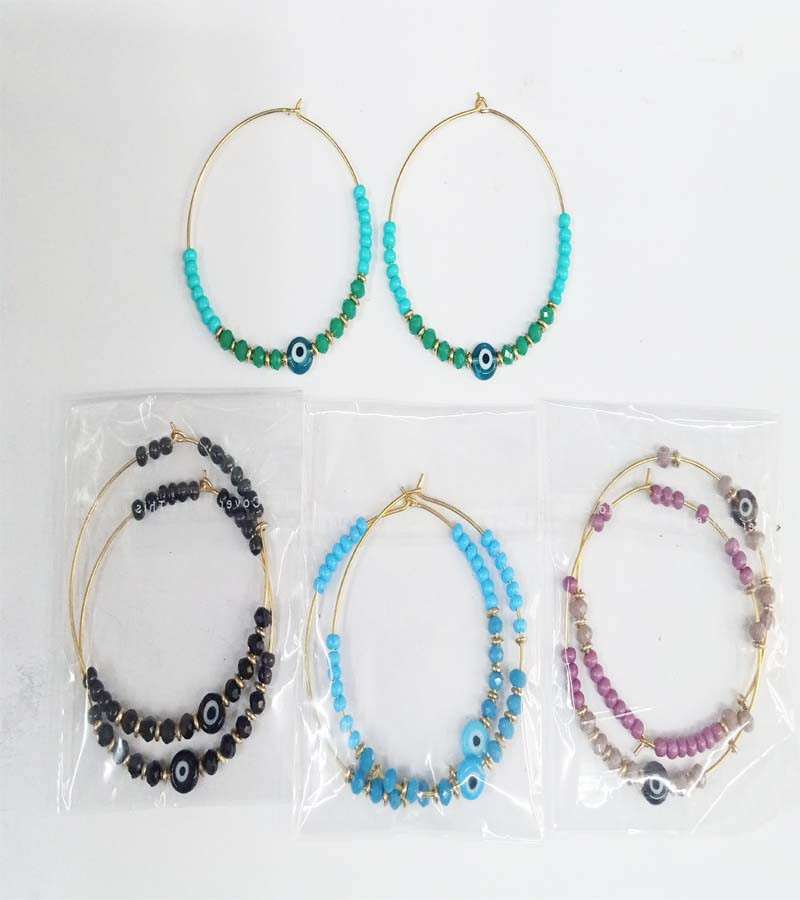 Evil eye Glass Beads  Earrings GC-ER-304