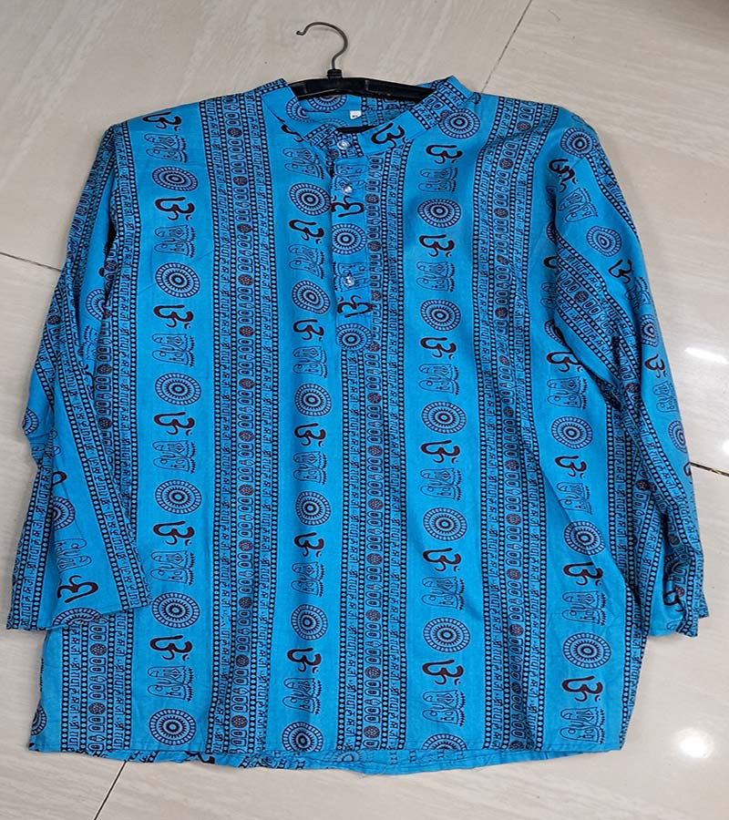 Ohm Print Cotton Fabric Shirts For Mans GC-AP-1611