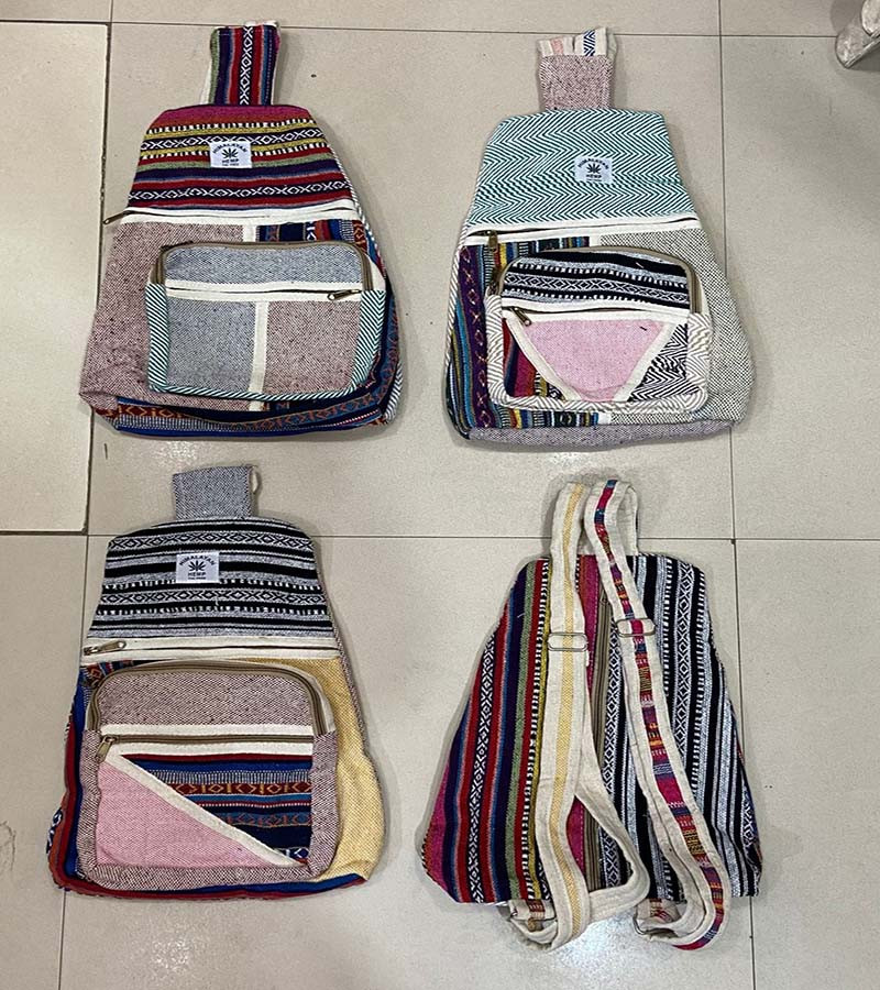 Natural Hemp Back pack Bags BG-694