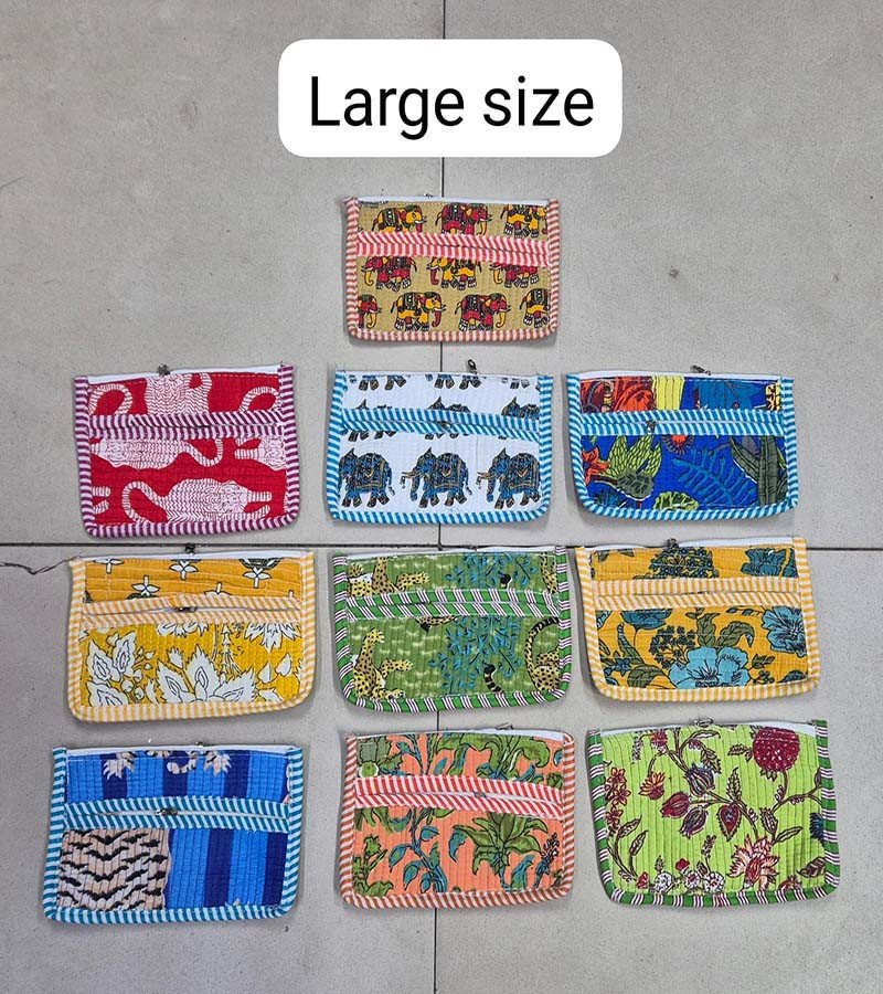 Larg Size Cotton Print coin Purses BG-1132