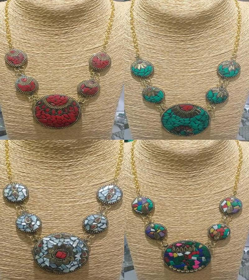 Resin  Beads Necklaces GC-NK-353