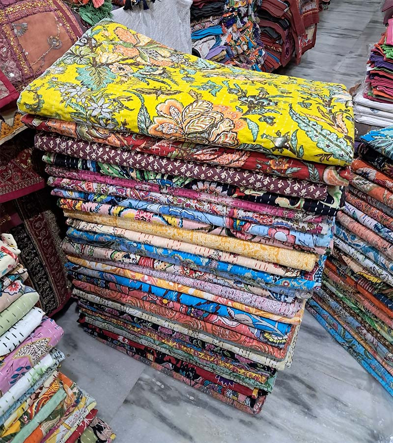Home Decor Kantha Fabric Double Bedsheets GC-TPDB-314 Sze (210cmX240cm)
