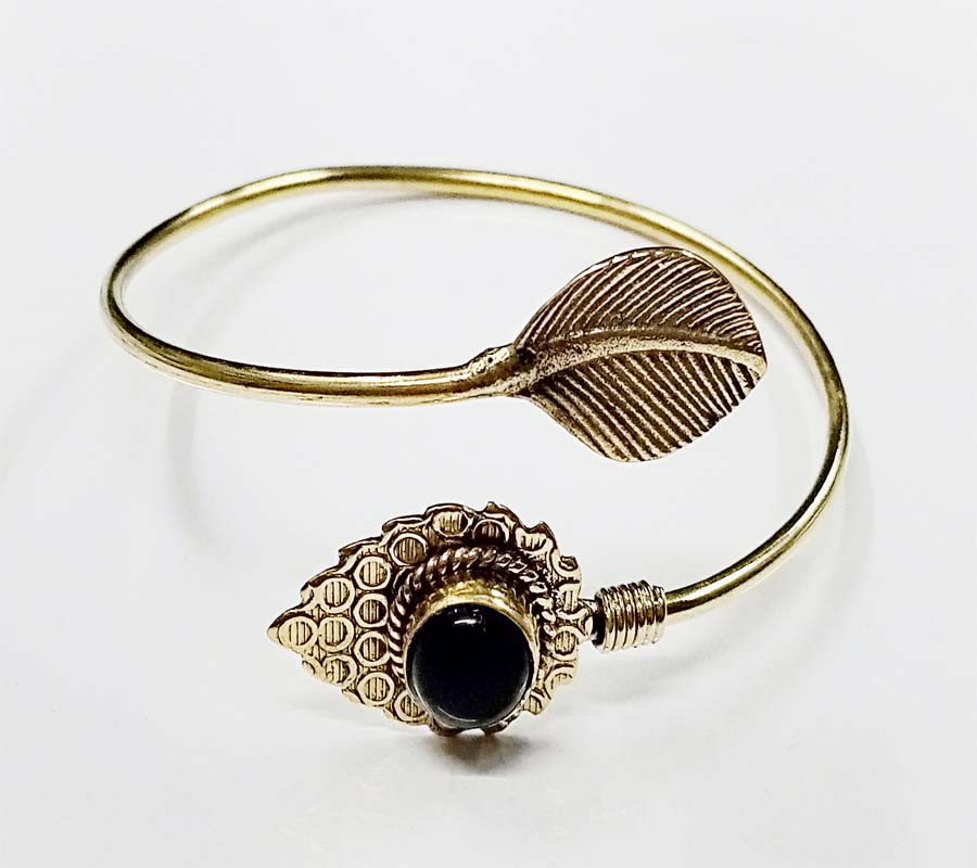 Stone Beads Brass  Bangle GC-BL-357