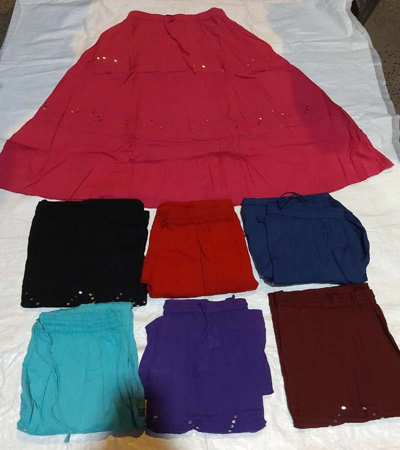 Rayon Fabric Women Long Skirts GC-ER-1603