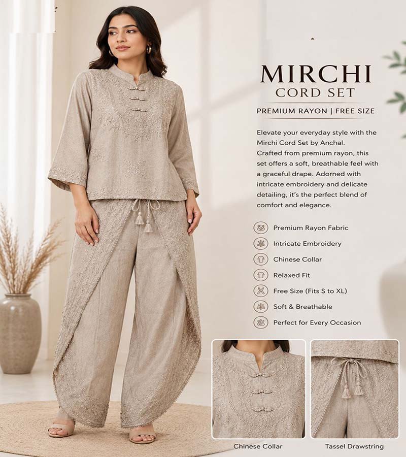 Rayon Fabric Top And Trouser Set  GC-AP-1678