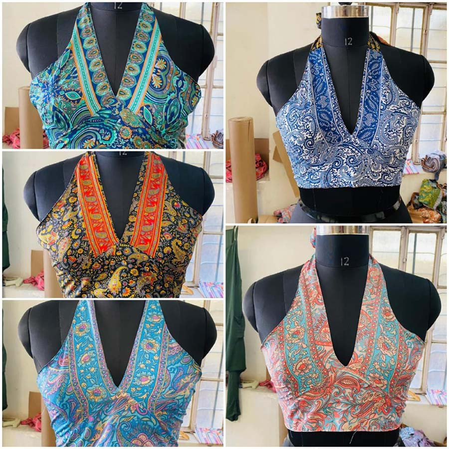 Ladies Fashion Poly-Silk Top GC-AP-965