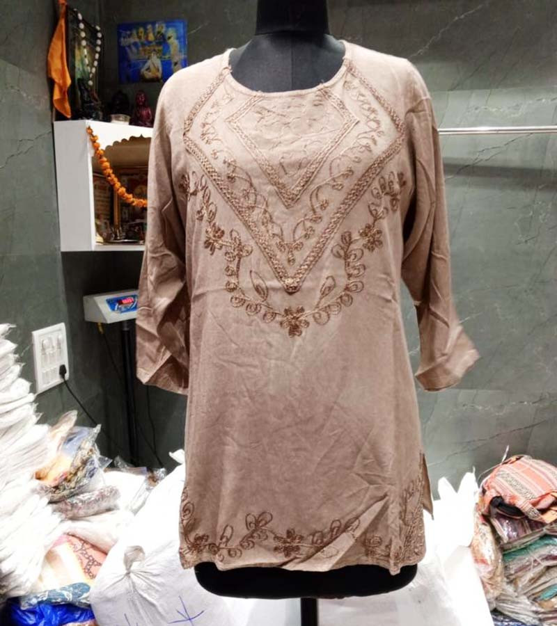 Ladies Fashion Cotton Stone Wash Top GC-AP-1016