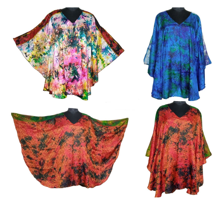 Silk Long Poncho GC-AP-1159