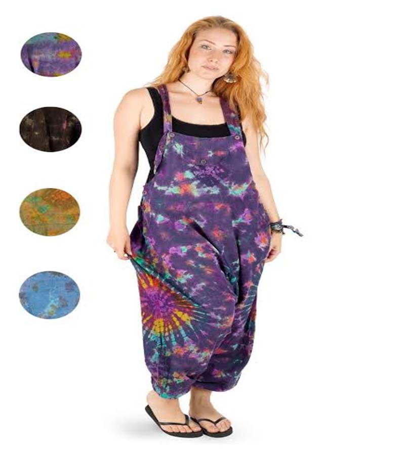Tie-dye Cotton Fabric Jumpsuit  Man's And Women's Use GC-AP-1575