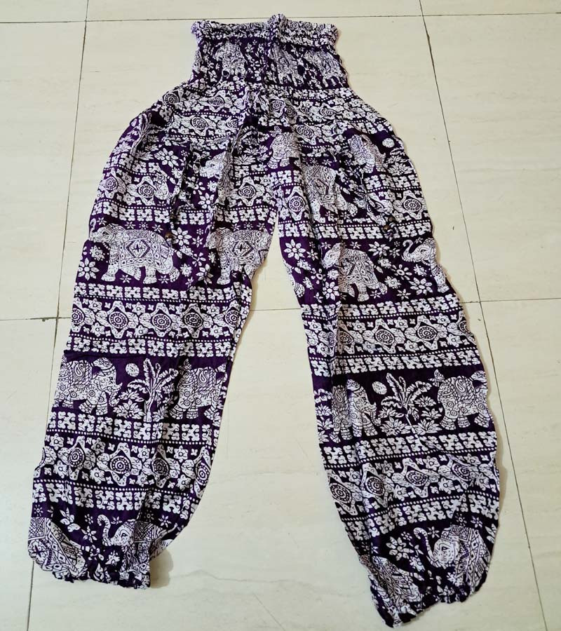 High Waist Rayon Elephant Print Trouser GC-AP-1329