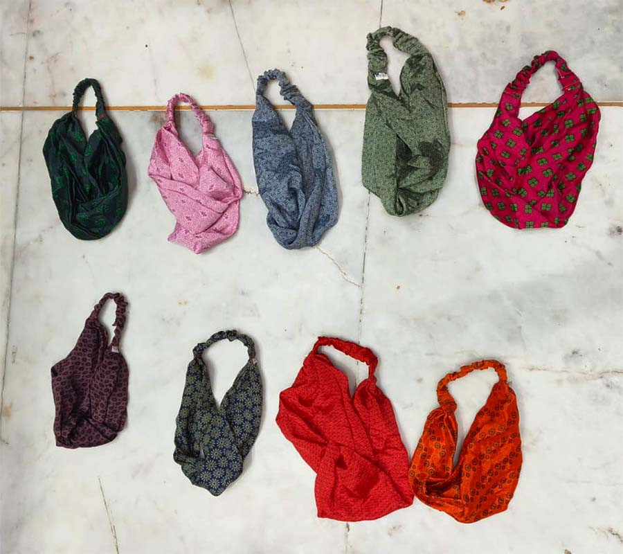 Old Ethnic Saree Fabric Hair Bands GC-AP-1561