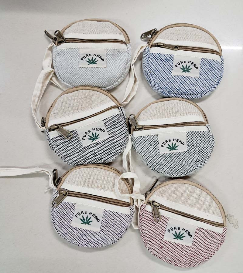 Hemp Coin Purses  Mix colors GC-BG-871