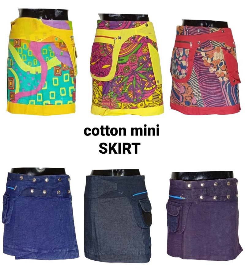 Cotton Fabric Mini Skirts GC-AP-1258