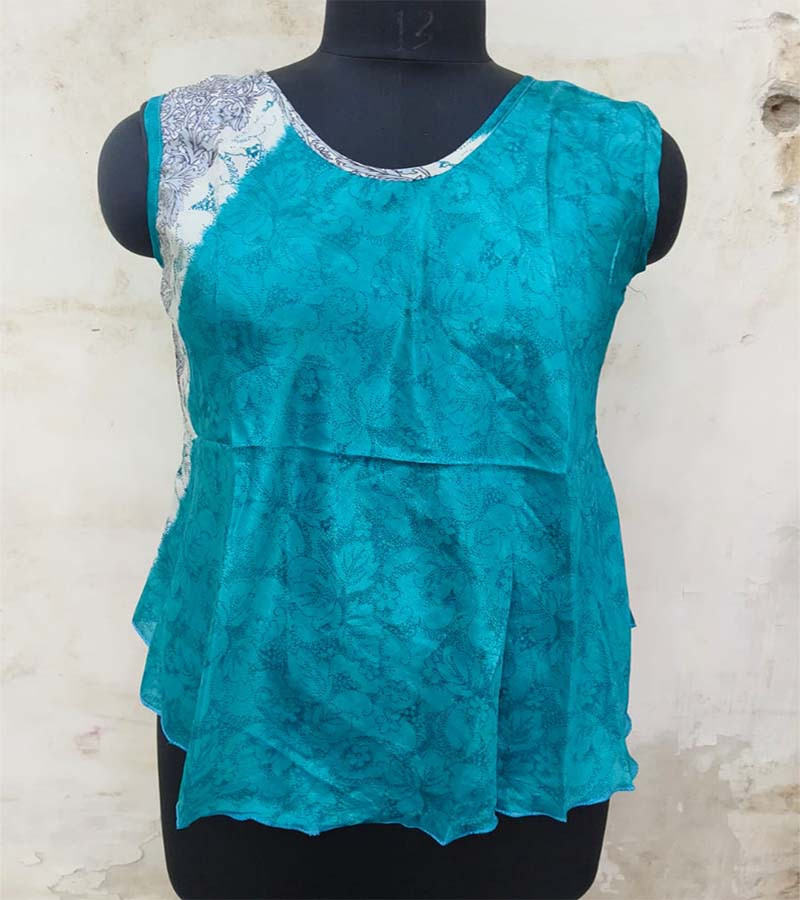 Old Ethnic Saree Fabric Tops GC-AP-1594 Mix Colors