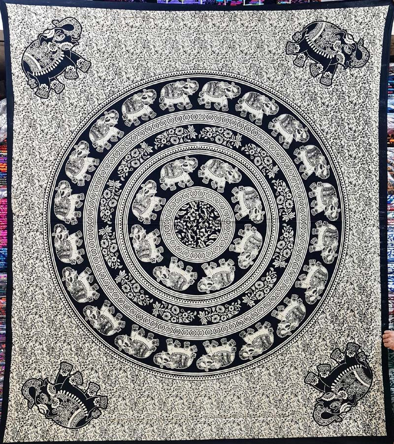 Home Decor Cotton Fabric Double Bedsheets GC-TPDB-158 Size (210cmX240cm)