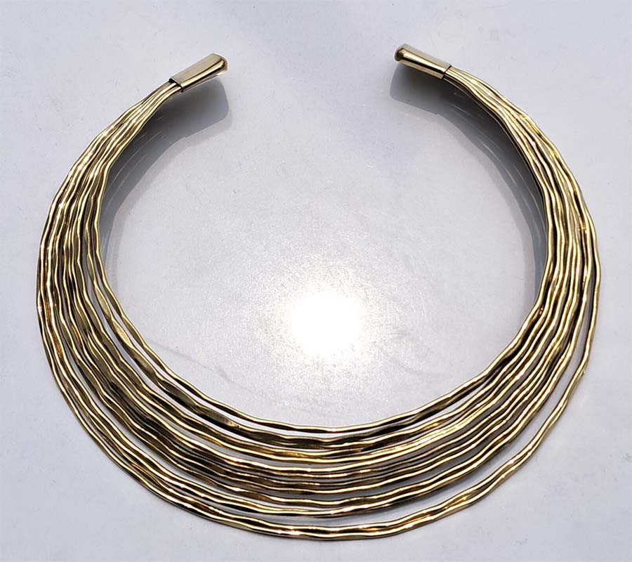 Metal Brass Choker Necklaces GC-NK-478-B