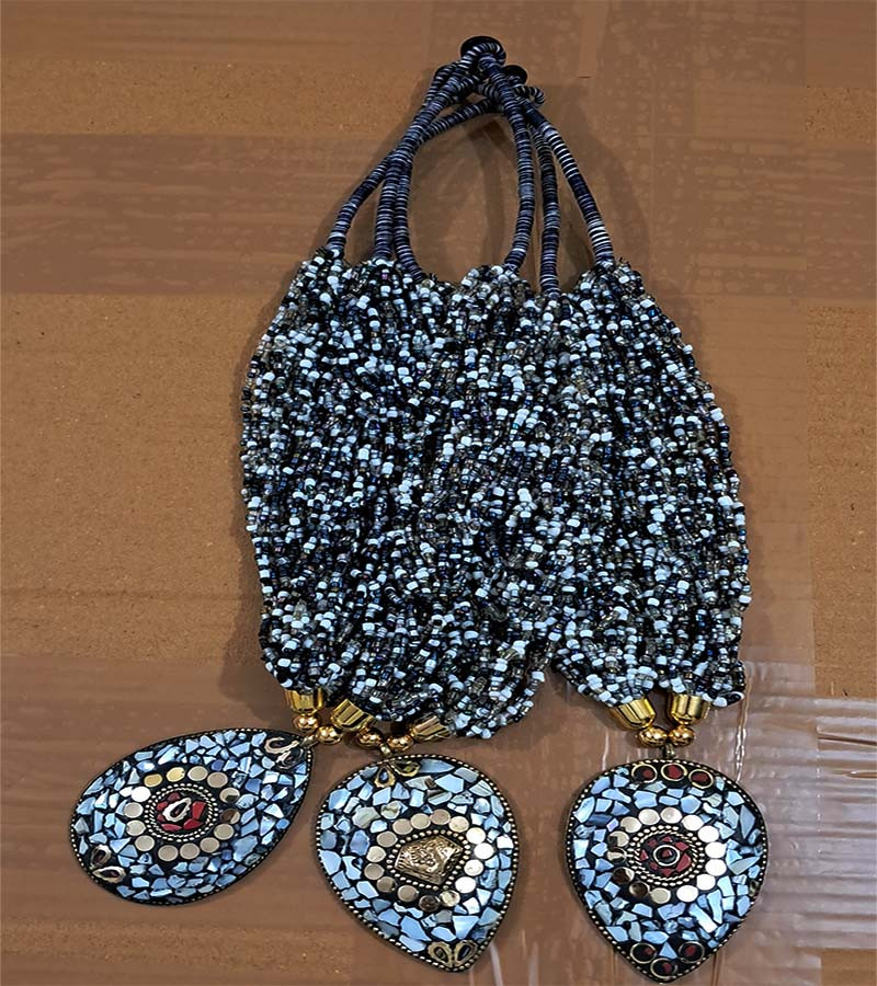 Mosaic Pendent Seed  Beads Necklaces GC-NK-556