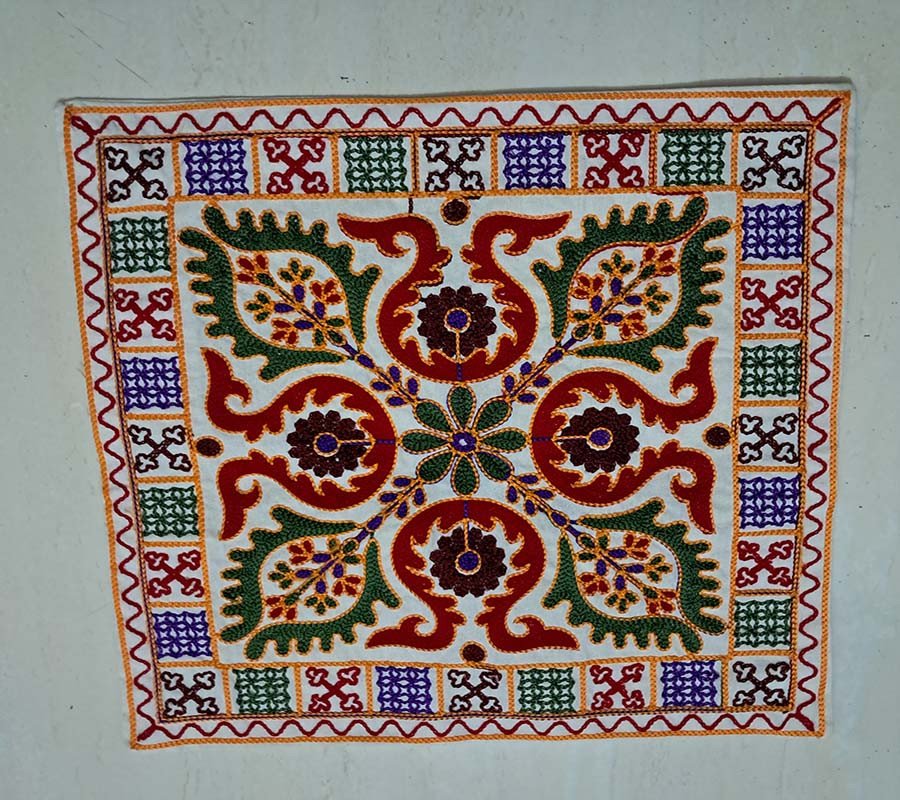 Embroidery Work Cotton Fabric Cushion Cover For Home Décor  GC-CC-129