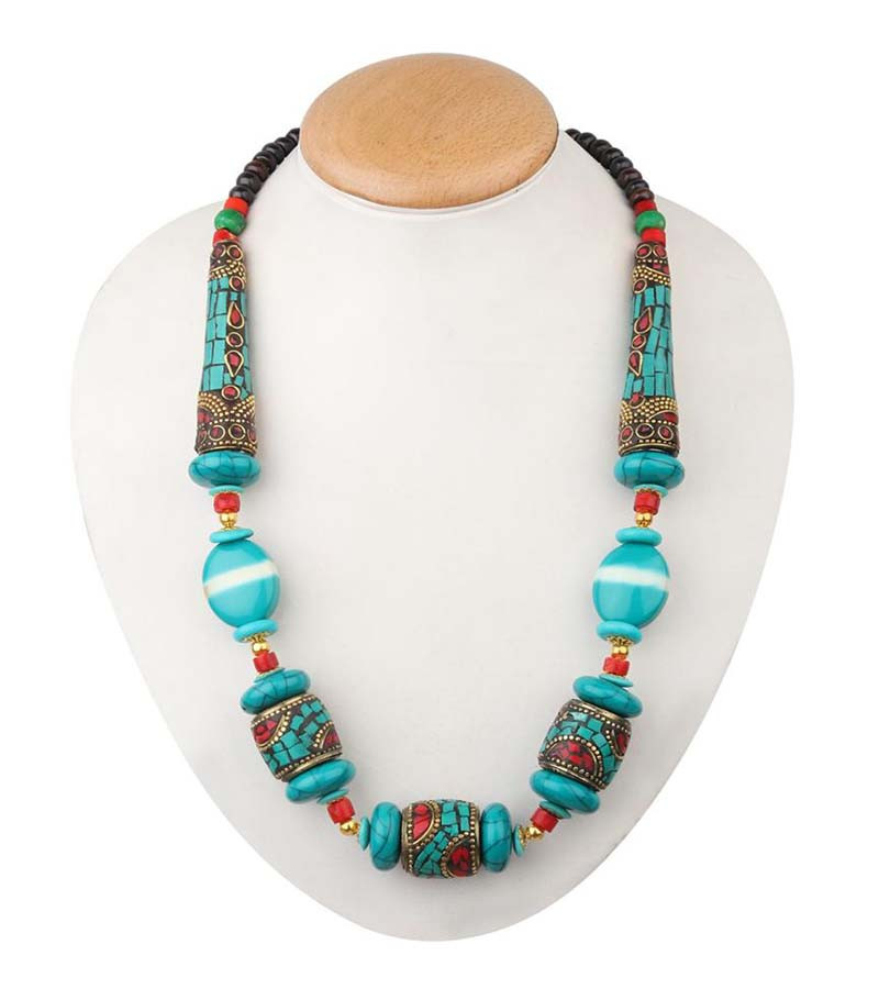 Mosaic Beads Necklaces GC-NK-365