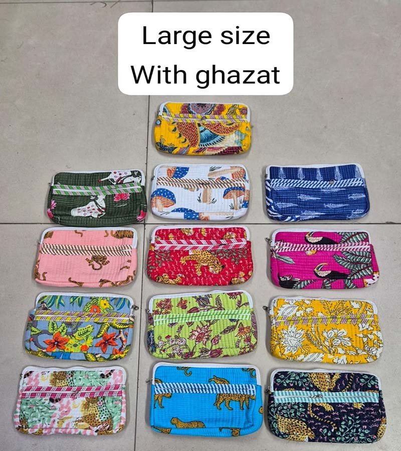 Larg Size Cotton Print coin Purses BG-1133