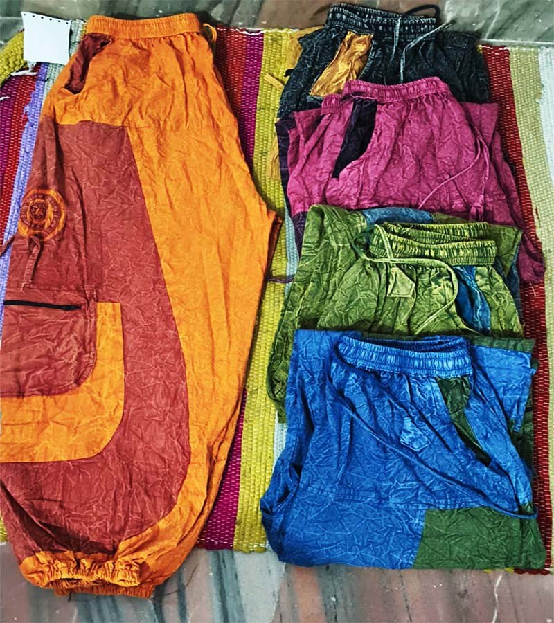 Mix Assorted Color Stone Wash Cotton Fabric Trouser GC-AP-1566