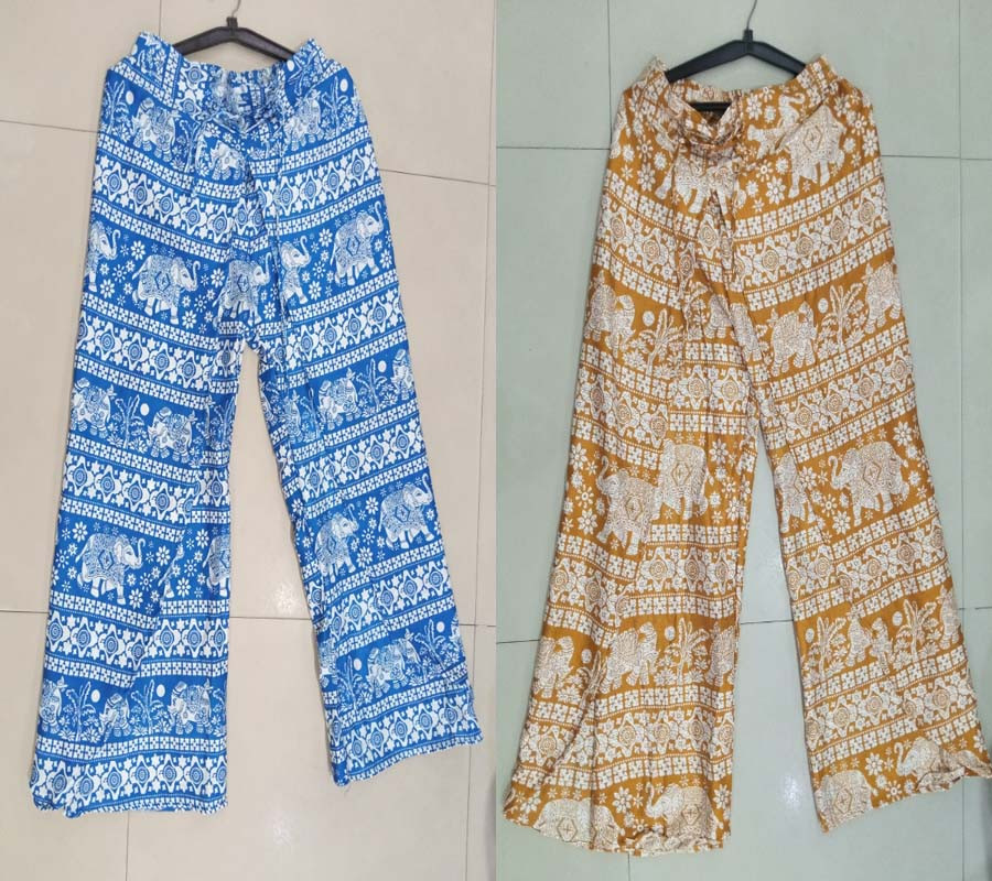 Rayon Elephant Print Boho Harem Pants GC-AP-954