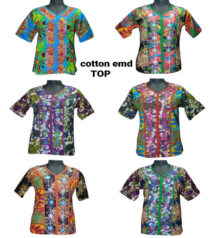 Embroidery Work Cotton Fabric Tops  GC-AP-1266